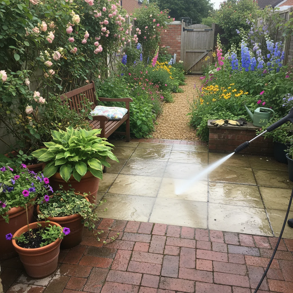 Pressure washing patios, driveways, and paths safely – featured image