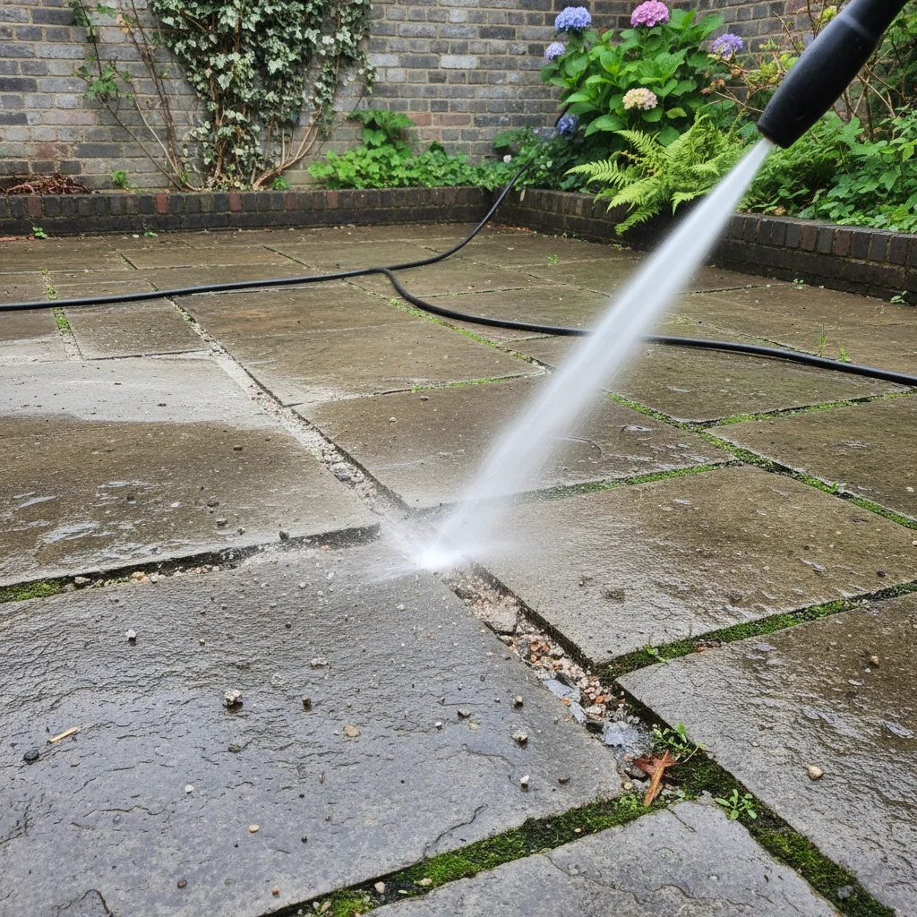 Understanding the risk to pointing and joints – Pressure washing patios, driveways, and paths safely